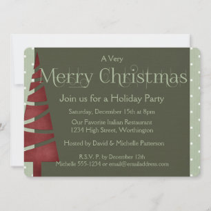 Weihnachtsfeier Einladung Baum Design 1