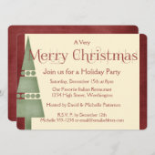 Weihnachtsfeier Einladung Baum Design 1 (Vorne/Hinten)