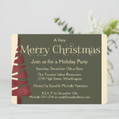 Weihnachtsfeier Einladung Baum Design 3 (Stehend Vorderseite)