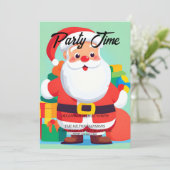 Weihnachtsfeier Einladung des Weihnachtsmannes (Stehend Vorderseite)