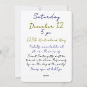 Weihnachtsfeier-Einladung Einladung (Rückseite)