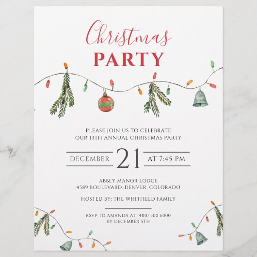 Weihnachtsfeier Einladung Flyer (Vorne)