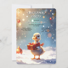 Weihnachtsfeier-Einladung für kleine Enten Einladung