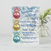 Weihnachtsfeier Einladung Karten (Stehend Vorderseite)