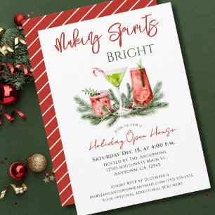 Weihnachtsfeier Einladung 'Making Spirits Bright'