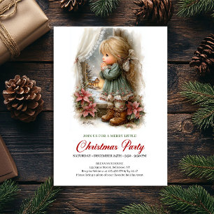 Weihnachtsfeier-Einladung Süßes Mädchen Weihnachts Einladung