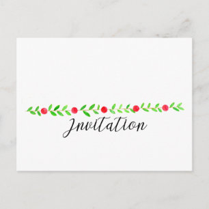 Weihnachtsfeier-Einladung, Wasserfarbe Weihnachten Postkarte
