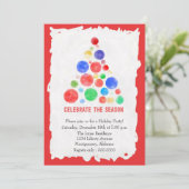 Weihnachtsfeier Einladung Weihnachtsbaum (Stehend Vorderseite)