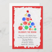 Weihnachtsfeier Einladung Weihnachtsbaum (Vorne/Hinten)