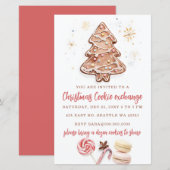 Weihnachtsfeier-Einladung zum Budget-Cookie-Austau (Vorne/Hinten)