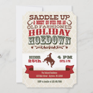 Weihnachtsfeier-Einladung zum Holiday Hoedown Einladung