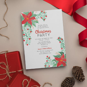 Weihnachtsfeier-Einladung zum Poinsettien-Fest Einladung