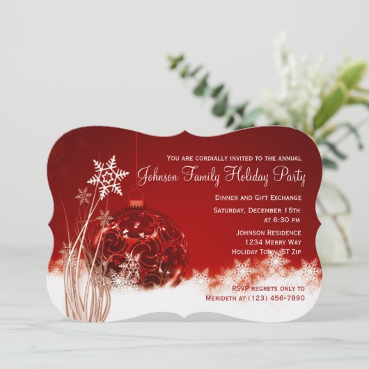 Weihnachtsfeier Einladungen (Stehend Vorderseite)