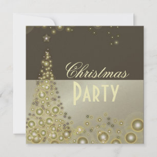 Weihnachtsfeier-Einladungen, Champagnerblasen Einladung