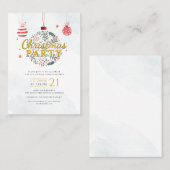Weihnachtsfeier Einladungskarte Visitenkarte (Vorne/Hinten)