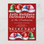 Weihnachtsfeier Einladungspostkarte (Vorderseite)