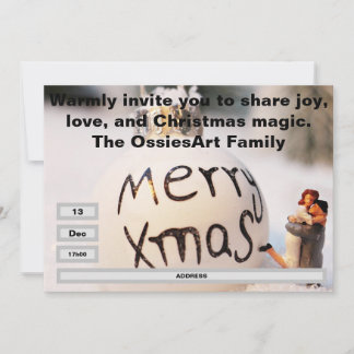 Weihnachtsfeier-Einladungsvorlage Feiertagskarte