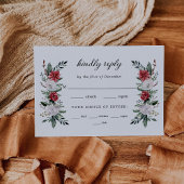 Weihnachtsfeier | Elegant Holiday Wedding Entrée RSVP Karte