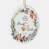 Weihnachtsfeier Erster Weihnachtsfest Verheiratet Keramik Ornament (Rechts)