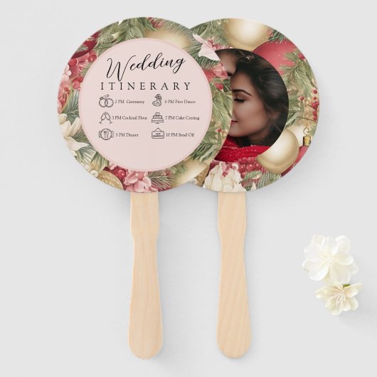 Weihnachtsfeier Fächer (Vorne und Hinten)