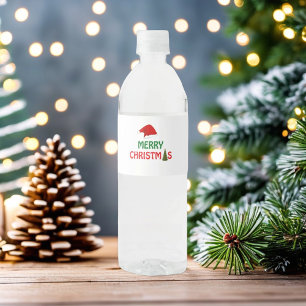 Weihnachtsfeier Familien- und Freundeskreisfeier Wasserflaschenetikett