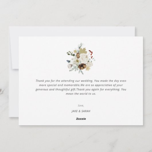 Weihnachtsfeier Feiertagskarte (Rückseite)