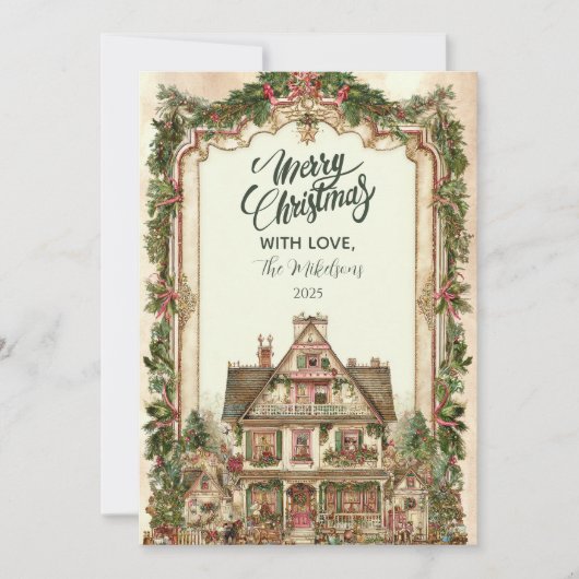 Weihnachtsfeier Feiertagskarte (Vorderseite)