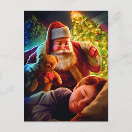 Weihnachtsfeier Feiertagspostkarte (Vorderseite)