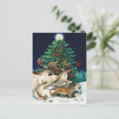 Weihnachtsfeier Feiertagspostkarte (Stehend Vorderseite)