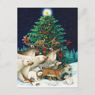 Weihnachtsfeier Feiertagspostkarte