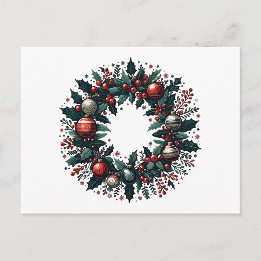 Weihnachtsfeier Feiertagspostkarte (Vorderseite)