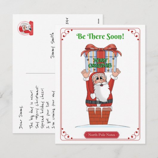 Weihnachtsfeier Feiertagspostkarte (Vorne/Hinten)