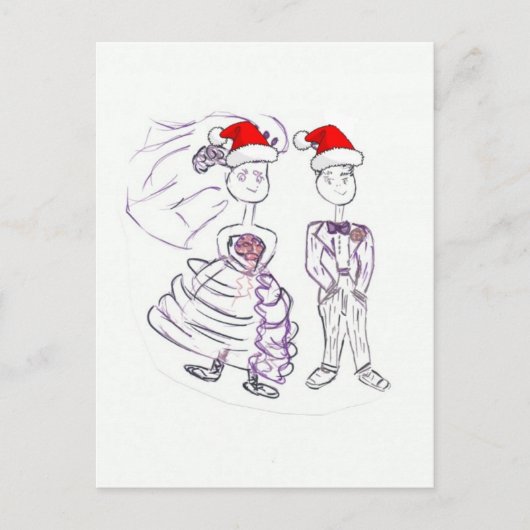 Weihnachtsfeier Feiertagspostkarte (Vorderseite)