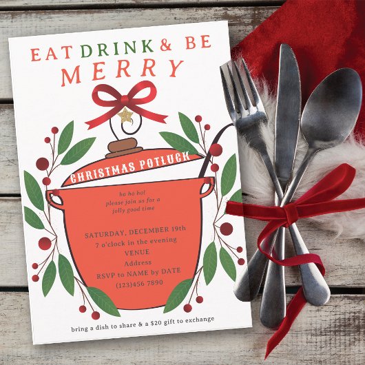 Weihnachtsfeier - Festliches Essen, Trinken und Fr Einladung