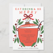 Weihnachtsfeier - Festliches Essen, Trinken und Fr Einladung (Vorderseite)