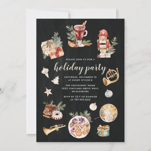 Weihnachtsfeier Festliches Nutcracker Dinner Einladung (Vorderseite)