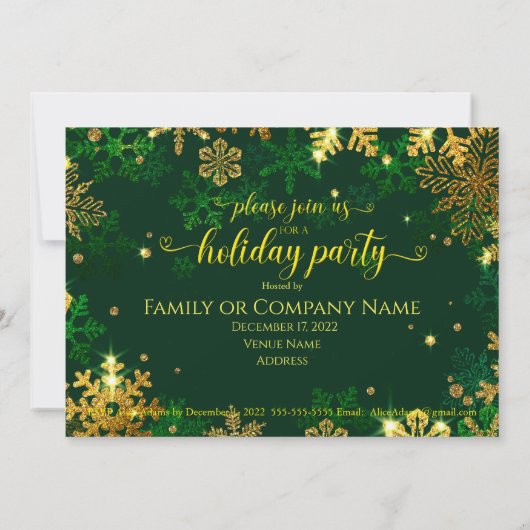 Weihnachtsfeier Flat Einladung 12x18 (Rückseite)
