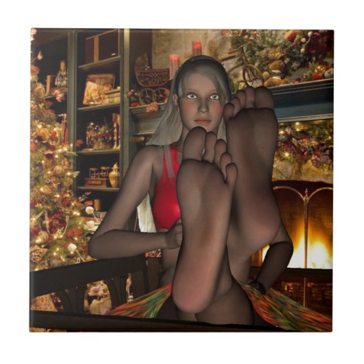 Weihnachtsfeier Fliese (Vorderseite)