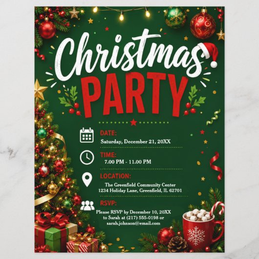 Weihnachtsfeier Flyer (Vorne)