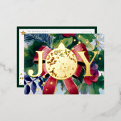 Weihnachtsfeier Folien Feiertagspostkarte (Vorderseite/Rückseite)