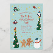 Weihnachtsfeier Folieneinladung (Vorderseite)