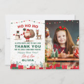 Weihnachtsfeier Foto Dankeskarte (Vorderseite)