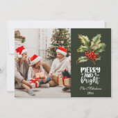 Weihnachtsfeier Foto Familienfeier Feiertagskarte (Vorderseite)