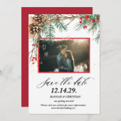 Weihnachtsfeier Foto Sichern Sie das Datum Save The Date (Vorne/Hinten)