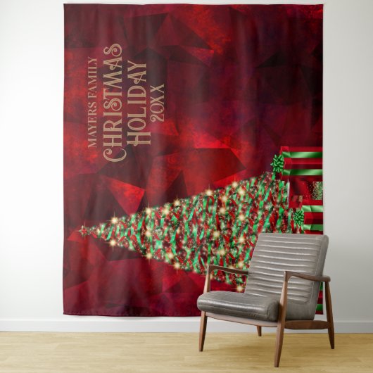 Weihnachtsfeier Foto Stand Hintergrund Wandteppich (Beispiel)
