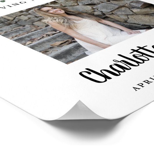 Weihnachtsfeier Foto Zeichen Poster (Ecke)