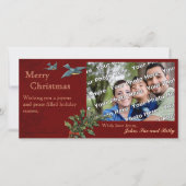 Weihnachtsfeier Fotokarte Feiertagskarte (Vorderseite)