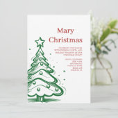 Weihnachtsfeier Freunde Einladung (Stehend Vorderseite)