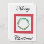 Weihnachtsfeier "Frohe Weihnachten" Feiertagskarte (Vorne/Hinten)