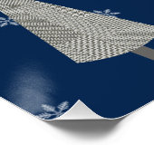 Weihnachtsfeier Fröhlicher Baum Houndstooth-Muster Poster (Ecke)